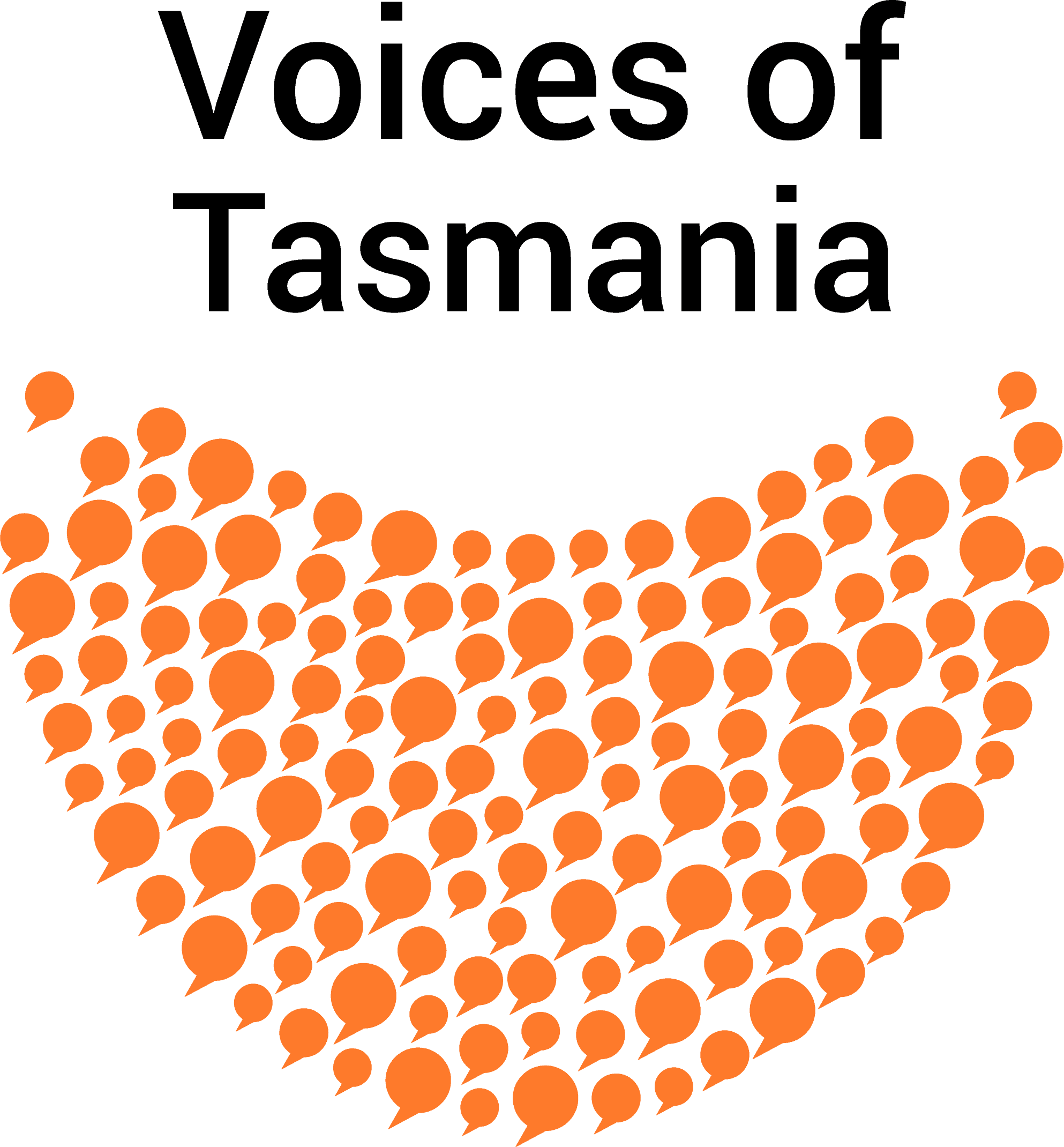 Voices of Tasmania Logo - black text